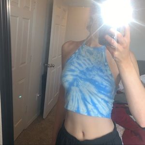 NWOT PacSun ME TO WE blue tie-dye halter